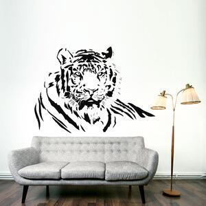 Samolepka na zeď - Ležící tygr (60x43 cm)