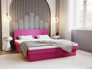 Čalouněná postel 140x200 AVRIL 1 s úložným prostorem - růžová
