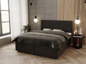 Manželská postel 140x200 ZOE 3 s úložným prostorem - tmavě šedá