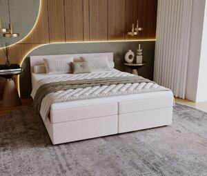 Čalouněná postel 160x200 SUVI 2 s úložným prostorem - béžová