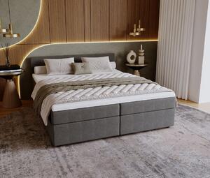 Čalouněná postel 140x200 SUVI 1 s úložným prostorem - šedá