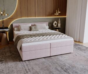 Čalouněná postel 160x200 SUVI 2 s úložným prostorem - růžová