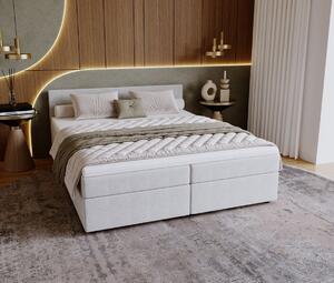 Čalouněná postel 140x200 SUVI 2 s úložným prostorem - světle šedá