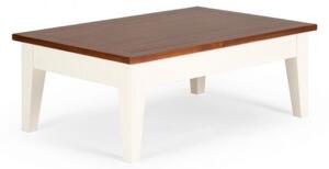 Konferenční stolek California 120x80 bílý LIKVIDACE VZORKŮ (Stolek z masivu - AKÁCIE)
