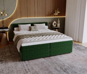Čalouněná postel 180x200 SUVI 1 s úložným prostorem - zelená