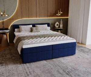Čalouněná postel 160x200 SUVI 2 s úložným prostorem - tmavě modrá