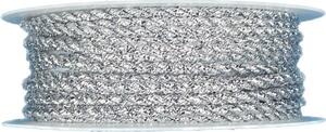Dekorační provázek kroucený KORDEL stříbrný 3 mm x 3 m
