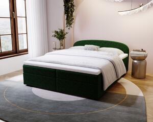 Čalouněná postel 140x200 KIRSTEN 2 s úložným prostorem - zelená