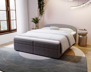 Čalouněná postel 140x200 KIRSTEN 1 s úložným prostorem - šedá