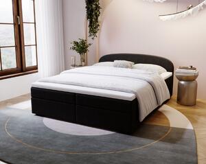 Čalouněná postel 160x200 KIRSTEN 2 s úložným prostorem - antracit