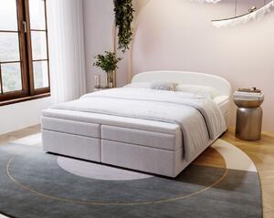 Čalouněná postel 180x200 KIRSTEN 2 s úložným prostorem - bílá