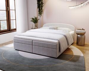 Čalouněná postel 160x200 KIRSTEN 2 s úložným prostorem - světle šedá
