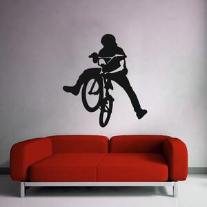 Samolepka na zeď - BMX cyklista (54x60 cm)