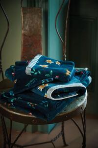 Pip Studio ručníky z bavlněného froté Les Fleurs, tmavě modré