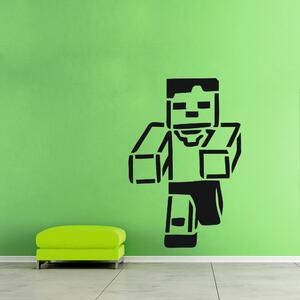 Samolepka na zeď - Minecraft běžící postavička (80x120 cm)