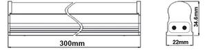 ACA Lighting LED lineární svítidlo DAPO 5W/230V/6000K/520Lm/120°/IP20/300mm