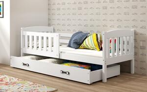 Dětská postel KUBÍK se šuplíkem 160x80 cm - bílá