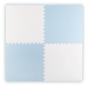 Dětská pěnová podložka PUZZLE modro -bílá - 120x120 cm