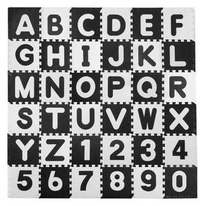 Dětská pěnová podložka PUZZLE písmena a čísla - 30x30 cm