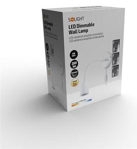 SOLIGHT LED nástěnná lampička, stmívatelná, 4W, 280lm, 3000K, bílá