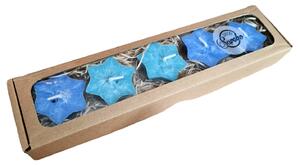 Supeko plovoucí svíčky HVĚZDA 5ks modré odstíny dárková krabička
