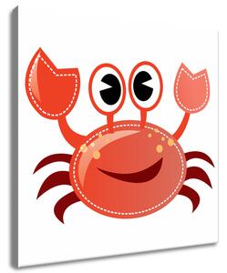 Obraz na plátně Veselý červený krab Velikost: 30 x 30 cm