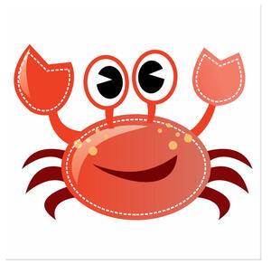 Obraz na plátně Veselý červený krab Rozměry: 30 x 30 cm