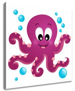 Gario Obraz na plátně Růžová chobotnice Velikost: 30 x 30 cm