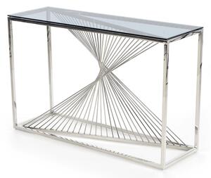 Konzolový stolek SCKN-4 kouřová/stříbrná