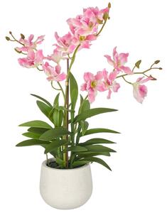 Dendrobie růžová v květináči, 55cm (Umělá květina)
