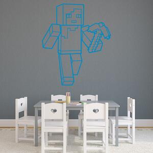 Živá Zeď Samolepka Minecraft s kuší Barva: černá