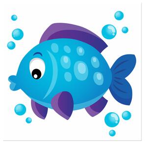 Obraz na plátně Modrá rybka Rozměry: 30 x 30 cm