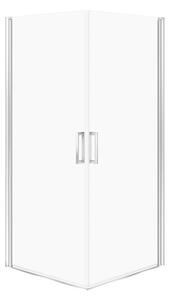Cersanit Moduo, 2-křídlový sprchový kout 80(dveře) x 80(dveře) x 195cm, 6mm čiré sklo, chromový profil, S601-477