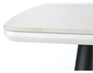 Jídelní stůl MORCU bílý mramor/bílá