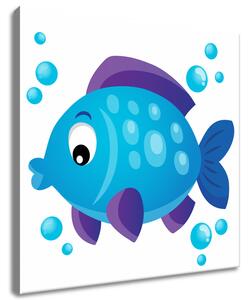 Gario Obraz na plátně Modrá rybka Velikost: 30 x 30 cm