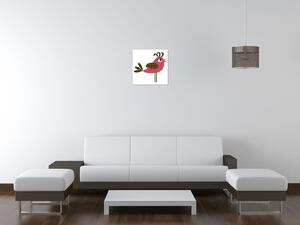 Obraz na plátně Zpívající červený ptáček Rozměry: 30 x 30 cm