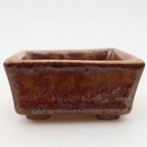 E-bonsai Keramická bonsai miska 7 x 7 x 3,5 cm hnědá