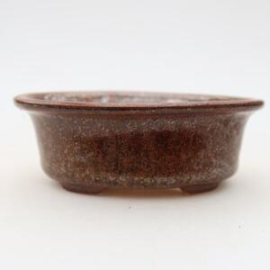 E-bonsai Keramická bonsai miska 9,5 x 6,5 x 3 cm hnědá