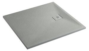 Erga Hyper, SMC sprchová vanička 90x70x2, 6 cm + sifon, šedá matná, ERG-V06-SMC-7090S-GR