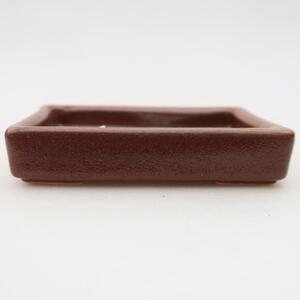 E-bonsai Keramická bonsai miska 10 x 7 x 2 cm vínová