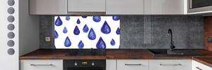Panel do kuchyně Modré kapky pl-pksh-140x70-f-126312321