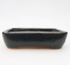E-bonsai Keramická bonsai miska 12,5 x 9 x 3,5 cm černá