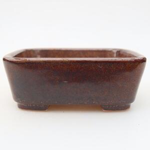 E-bonsai Keramická bonsai miska 10 x 8 x 3,5 cm hnědá
