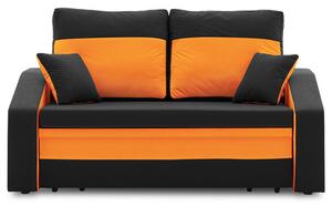Rozkládací pohovka HEWLET PLUS color Černá + oranžová