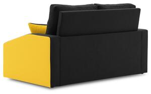 Rozkládací pohovka HEWLET PLUS color Černá + žlutá