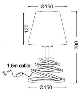 ACA DECOR Stolní lampa LAGOS max. 60W/E27/230V/IP20, černá