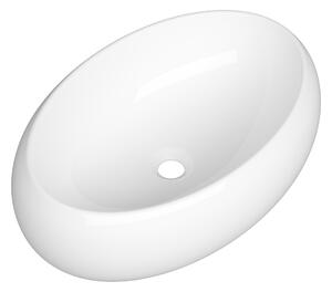 Gamma Figa, umyvadlo na desku 610x415x155 mm, bílá lesklá, GMA-UC-FIGA