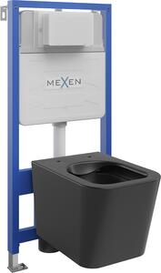 Mexen Fenix Slim, podomítkový modul a závěsné WC Teo, černá matná, 6103385XX85