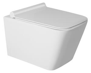 Gamma Mut, závěsná WC mísa 51x36 cm Rimless s pomalu padajícím sedadlem, bílá lesklá, GMA-MUT-202