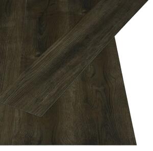 Samolepící podlahová prkna 4,46 m² 3 mm PVC tmavě hnědá